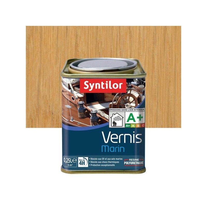 Vernis  marin bois incolore  mat 0.25 L -  - meilleure qualité