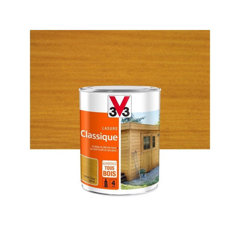 Lasure V33 classique 4 ans chêne clair satiné 1 L -  - meilleure qualité