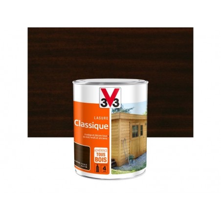 Lasure V33 classique 4 ans chêne foncé satiné 1 L -  - meilleure qualité