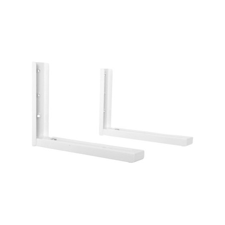 Lot de 2 équerres acier epoxy blanc H.13.2 X p.48 cm