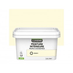 Peinture mur et boiserie intérieur  blanc cream 3  satiné 2.5 l -  - meilleure qualité