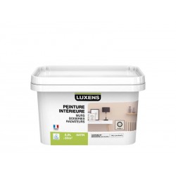 Peinture brun fossil 6 mur bois radiateur intérieur LUXENS satiné 2.5 l