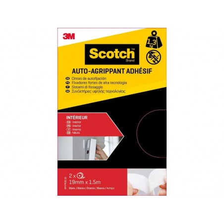 2 rubans agrippant adhésifs blanc intérieurL.150.0 x l.19.0 mm