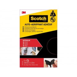 2 rubans agrippant adhésifs noir intérieurL.150 x l.19mm
