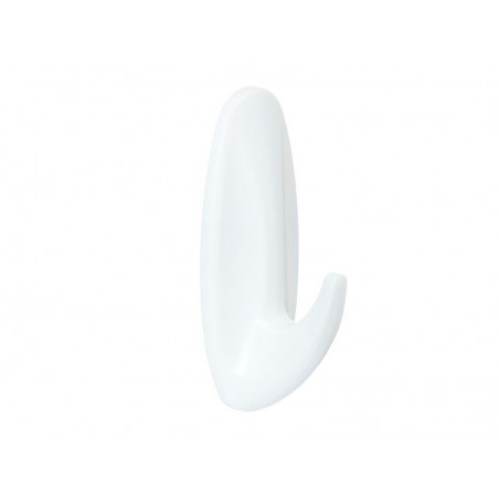 Lot de 2 crochets adhésif plastique design blanc 1.3 kg