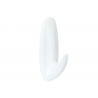 Lot de 2 crochets adhésif plastique design blanc 1.3 kg
