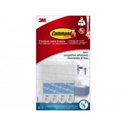 Lot de 16 languettes adhésives résistantes à leau blanc