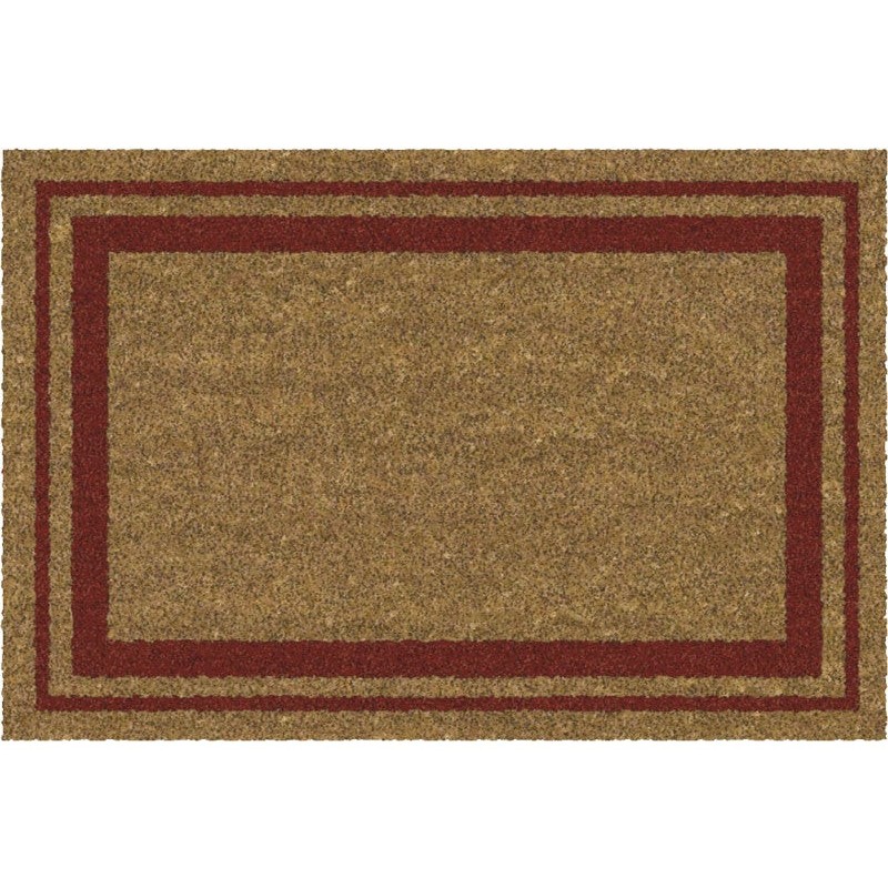 Tapis grattant 40X60Cm Coco Naturel Bordure Rouge -  - meilleure qualité