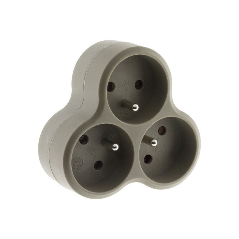 Triplite filaire 3 prises taupe Inotech