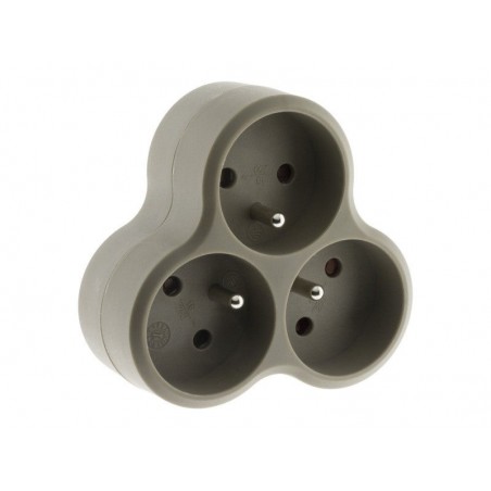 Triplite filaire 3 prises taupe Inotech