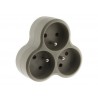 Triplite filaire 3 prises taupe Inotech