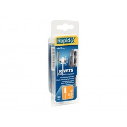 Rivet aveugle haute performance Tete Plate 4X18Mm Alu Blister De 50