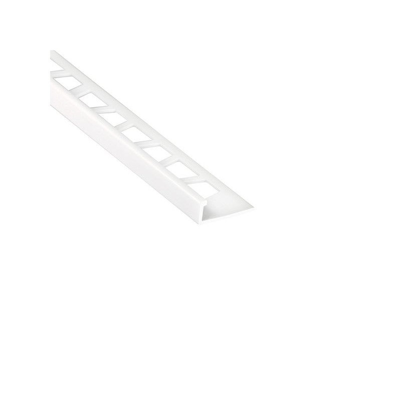 Equerre de finition carrelage mur Blanc mat pvc L.250 cm X Ep.10 mm - STANDERS - meilleure qualité