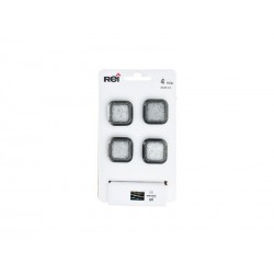 Lot de 4 boutons demeuble carré Zamak Vieilli H.22 X L.30 X p.30mm