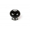 Lot de 4 boutons demeuble Boule Noir porcelaine H.38 X L.40 X p.40mm
