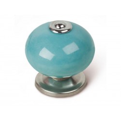 Bouton de meuble boule Bleu Porcelaine H.38 X L.40 X P.40 Mm