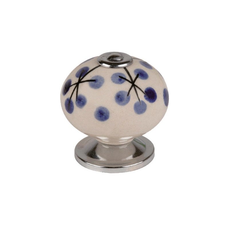 Bouton de meuble boule Bleu Porcelaine H.38 X L.40 X P.40 Mm