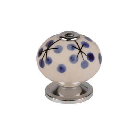 Bouton de meuble boule Bleu Porcelaine H.38 X L.40 X P.40 Mm