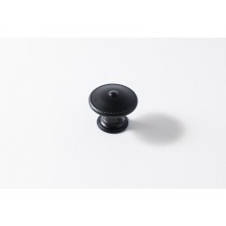 Bouton de meuble Rond Noir Zamak H.24 X L.30 X P.30 Mm