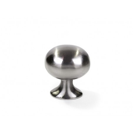 Bouton de meuble ovale argent zamak H.31 X L.26 X P.21 Mm