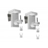 Lot de 2 supports sans perÃ§age barre de vitrage fenÃªtre standard 10 mm Blanc