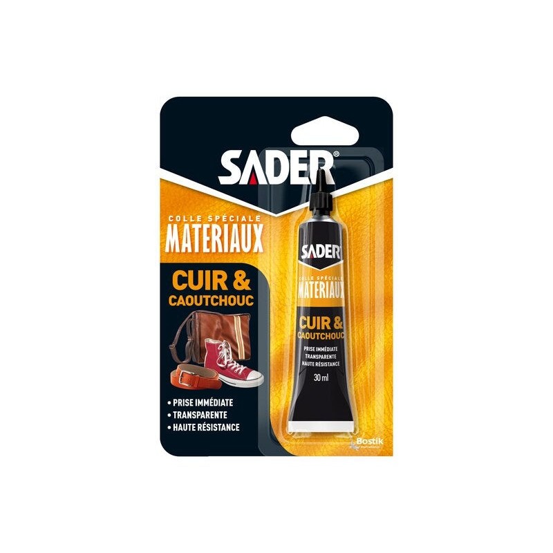 Colle réparation Gel Spéciale matériaux Sader 30Ml