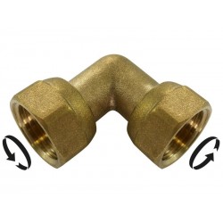 Coude à  visser laiton F 20 X 27 pour tube en cuivre