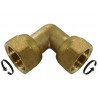 Coude à  visser laiton F 20 X 27 pour tube en cuivre