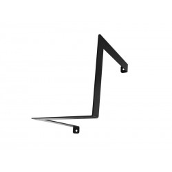 Equerre parenthèse acier Epoxy Noir H.15 X p.15 cm