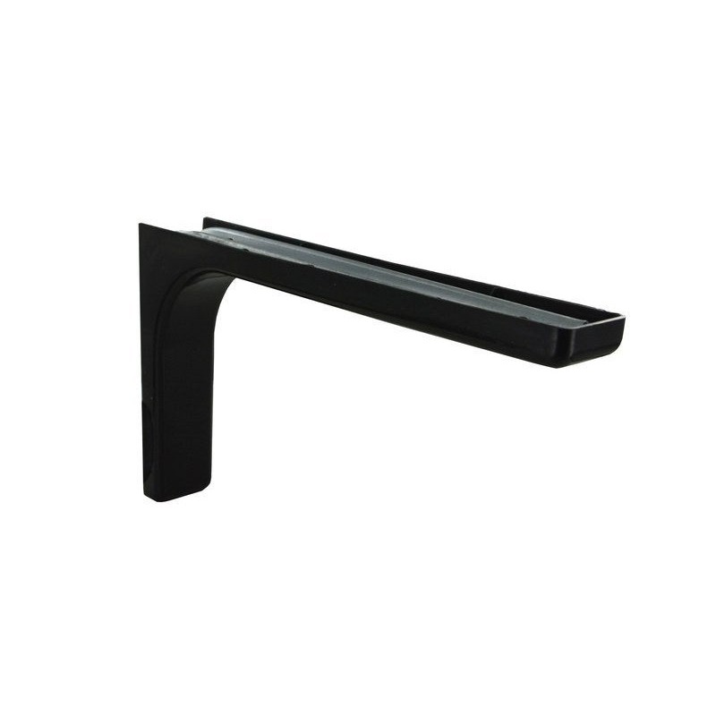 Equerre léonard acier plastifié Noir H.14.4 X p.24 cm