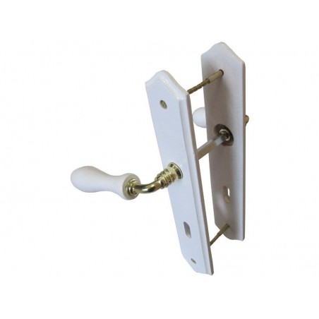 2 poignées de porte bois trou de clé bois Entraxe 195 Mm