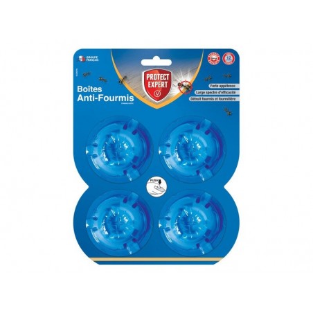 Lot de 4 boîtes de pièges antifourmis