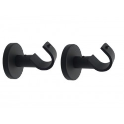 Lot de 2 supports Avec Perçage 20 Mm Noir Mat Inspire
