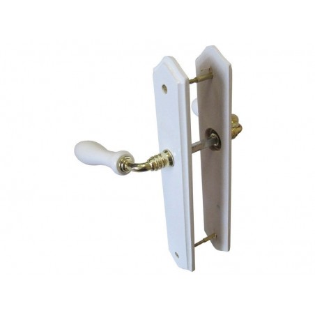 2 poignées de porte bois Sans Trou Bois Entraxe 195 Mm