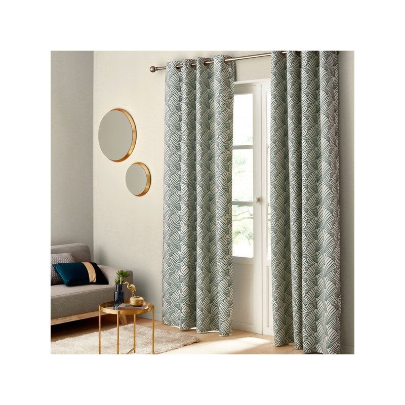 Rideau tamisant Ardeco Vert L.135 X H.250 cm Linder -  - meilleure qualité