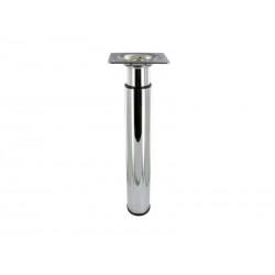 PiedÂ De Meuble Cylindrique Réglable Acier Chromé Gris