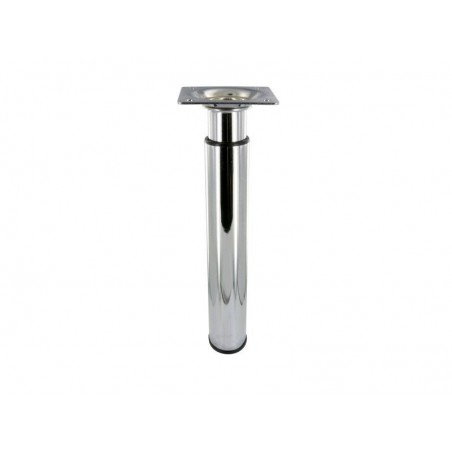 PiedÂ De Meuble Cylindrique Réglable Acier Chromé Gris