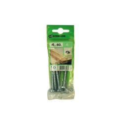 Lot de 6vis acier tête ronde Diam.6 Mm X L.60 Mm