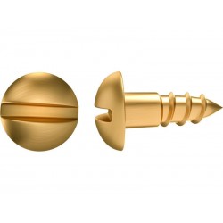 Lot de 25 Vis Laiton Tête Ronde Standers Diam.3 Mm X L.16 Mm