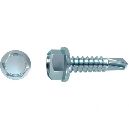 Lot de 100 Vis autoperceuse Acier Tête 6 Pans Hexagonal Standers X L.32 Mm