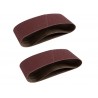 Lot de 2 bandes abrasives75 X 533mm Grains 120
