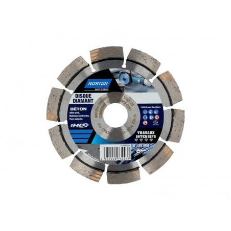 Disque diamant Intensif segmenté pourmatériaux de construction NortonDiam125Mm