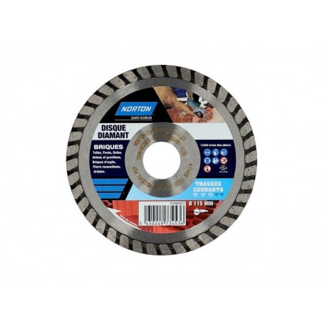 Disque diamant courant segmenté pour briquediam.115mm