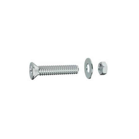 Lot de 6 boulons tête autofraisée plate acier zingué L.60 X Diam.6 Mm Standers