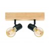Rampe 2 spots en bois noir Townshend Noir