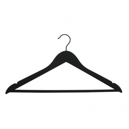 Lot de 4 Lot de 4 cintres SPACEO bois et acier noir H.23 x l.44.5 x P.4.8 cm