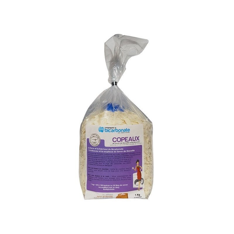 Copeau de savon de marseille au bicarbonate et lavandin 1 kg -  - meilleure qualité