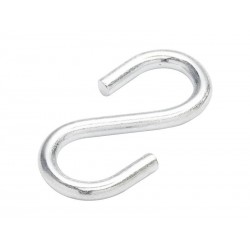 Lot de 4 Esses égales Ouvertes Acier Zingué Standers L.26 X L.14 X Ep.2.5 Mm