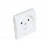 Prise 2 poles + terre 20A Encastre Blanc
