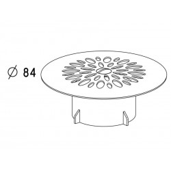 Grille cloche pour bonde de douche